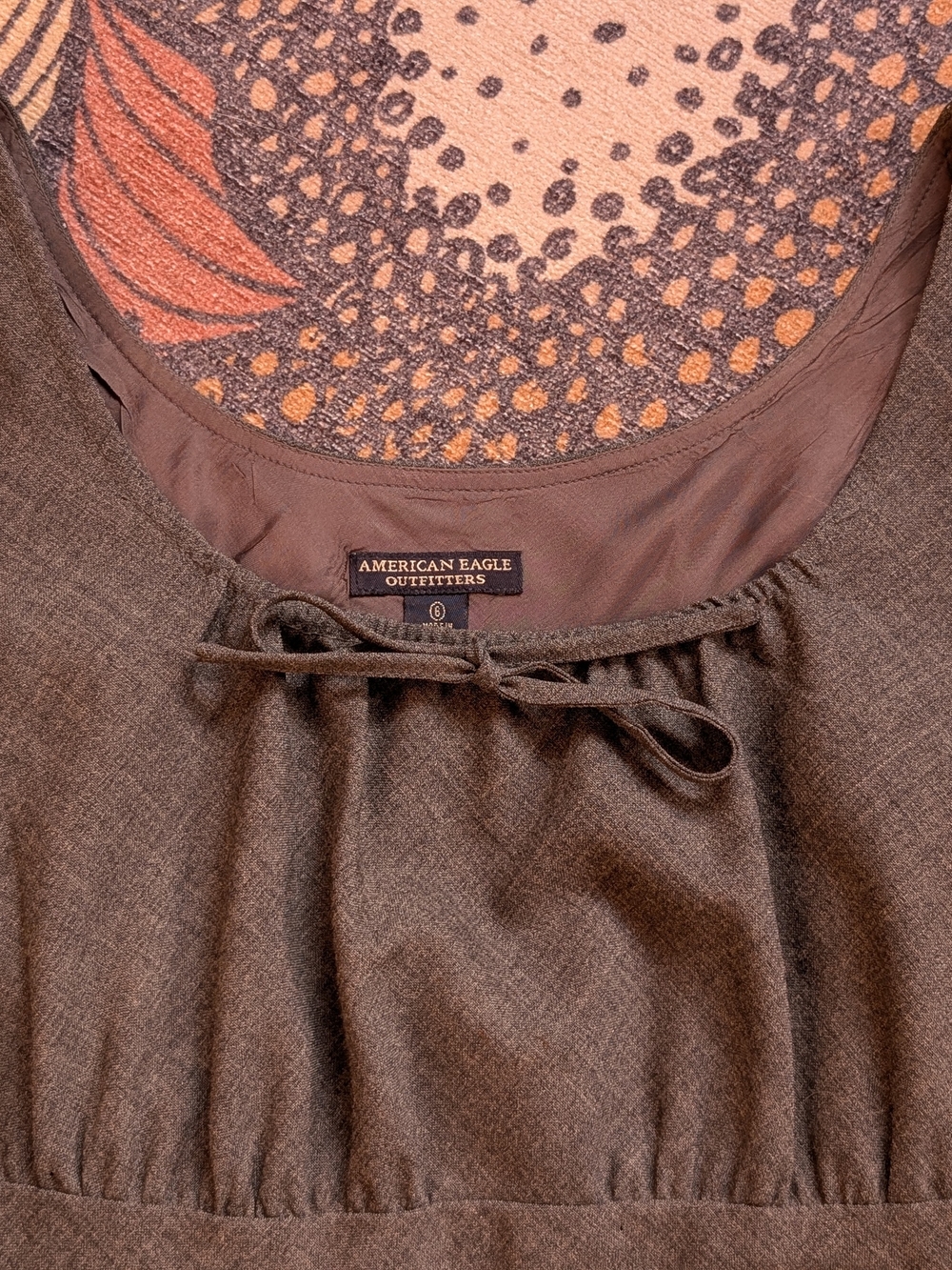 American Eagle Outfitters Women's Scoop-Neck Tie-Front Top